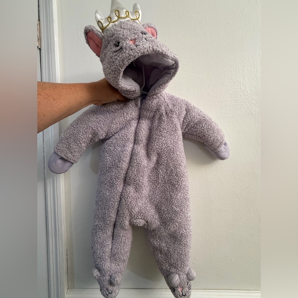 Koala Baby Toddler Plush Pram Fleece Zip Front Jumper Unfooted Size 3-6 Months